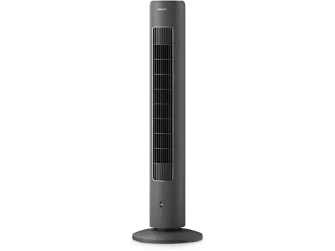 Philips Ventilador torre Serie 5000, 105cm, mando, temporizador, 3 modos, 40W, gris oscuro