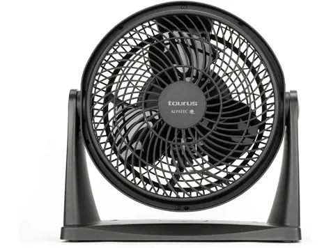 Taurus Ice Brise Mini - Ventilador sobremesa 25cm, 2 vel., inclinable, silencioso, potente, Negro