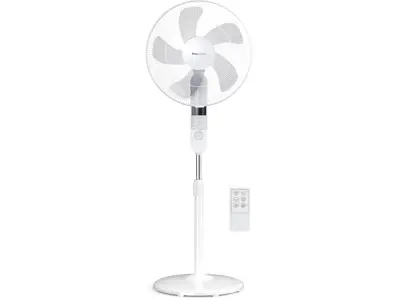 Ventilador de Pie 40 cm silencioso con Mando a Distancia - Blanco