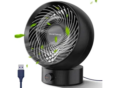 Ventilador SmartDevil USB Silencioso - Negro - Hogar y Oficina